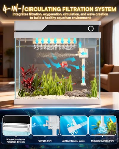 Fish Tank Smart Fish Aquarium Kit 7 Gallon (7 Gallon)
