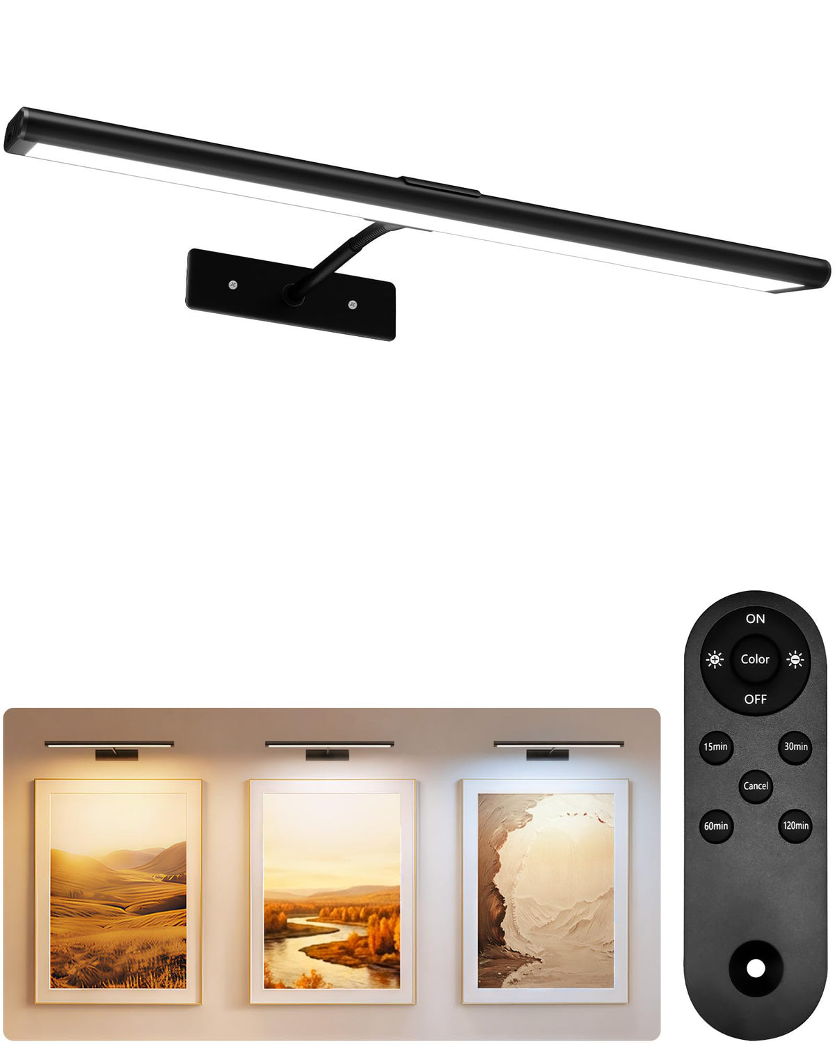 Picture Light for Wall (Black / 16inch)
