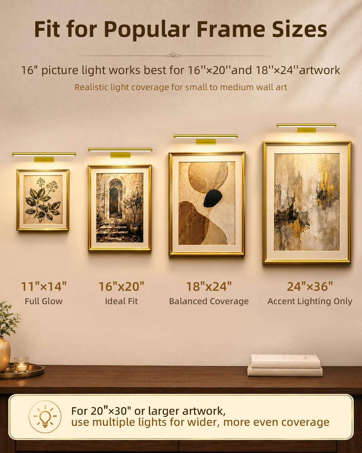 Picture Light for Wall (Gold / 16inch)