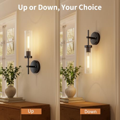 Black Sconces Set of 2 (BIack(2 Pack) / 15.3inches)