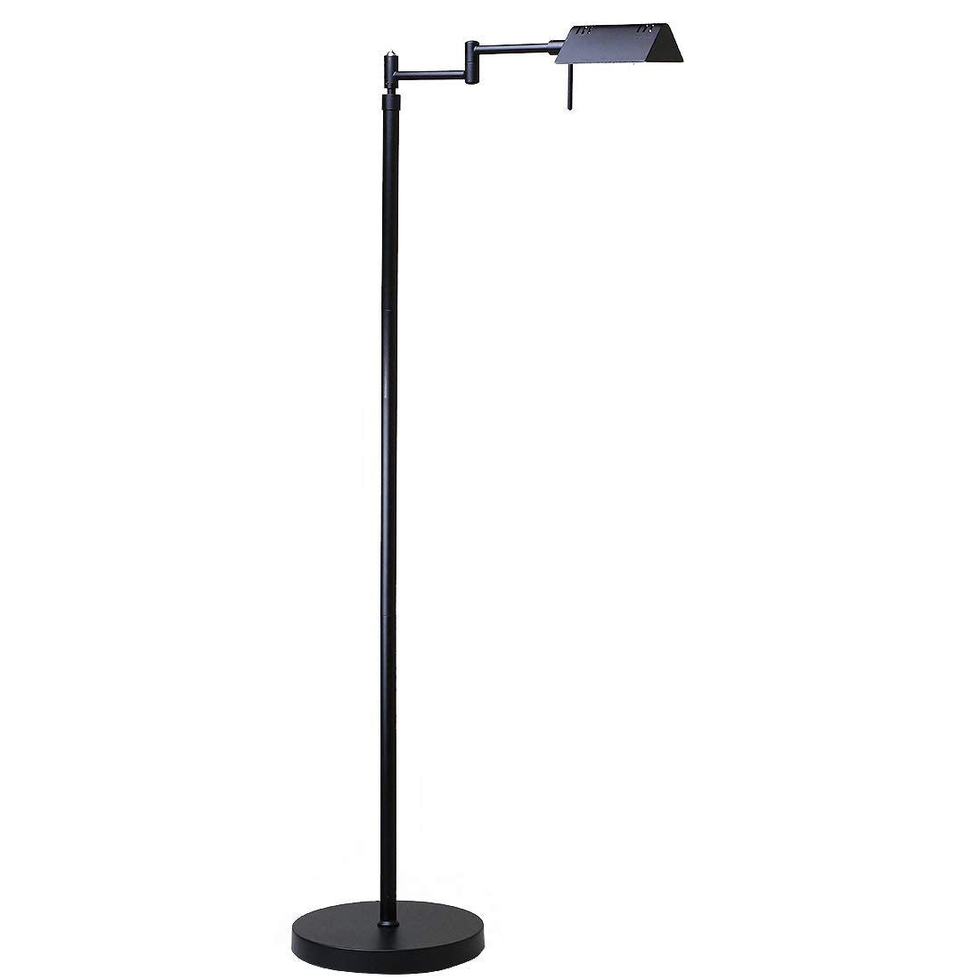 Brook Adjustable Dimmable LED Pharmacy Floor Lamp (Black)