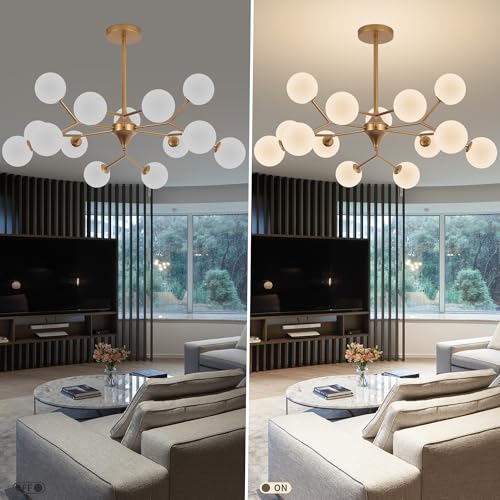 39" Reddish Sand Gold Sputnik Chandelier 15 (Reddish Sand Gold)