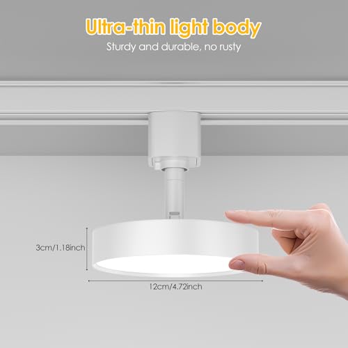 Diffuse LED Track Lighting Heads H Type (White / 2 Pack(3000K))