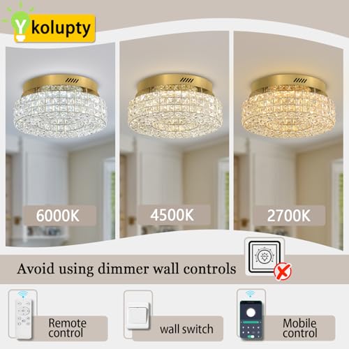 16" Crystal Chandeliers (Gold / Dia 16inch)