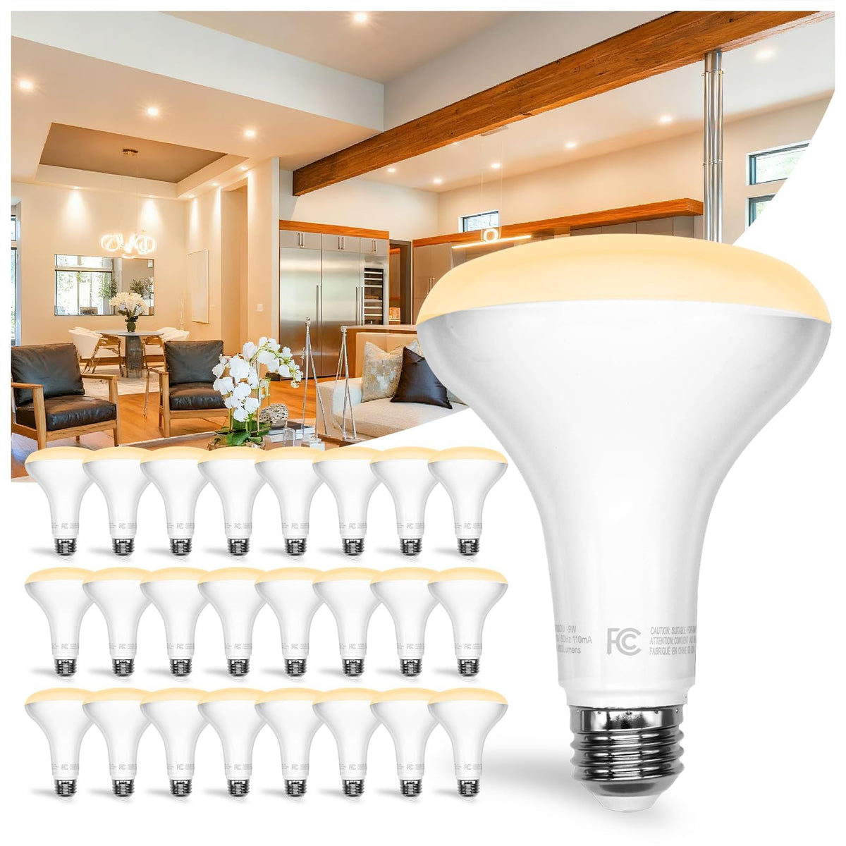 BR30 led Light Bulb (2700k Warm White / 24 Pack)