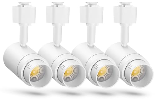 4 Pack Zoomable J Type Track Lighting Heads Dimmable (White / 4 Pack(J type))