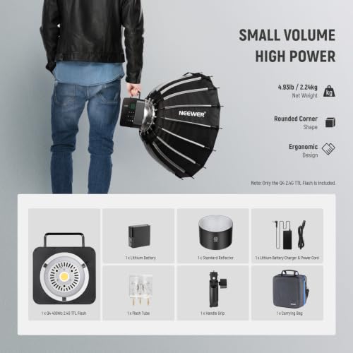 Q4 400Ws 2.4G TTL Outdoor Studio Flash