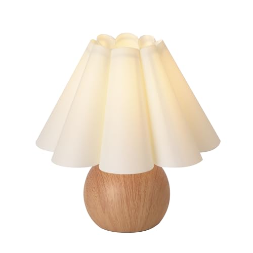 Cute Small Table Lamp (White+Light Brown)