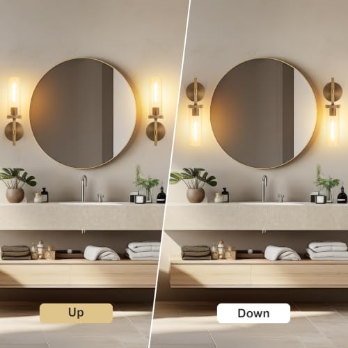 Knurled Gold Wall Sconces