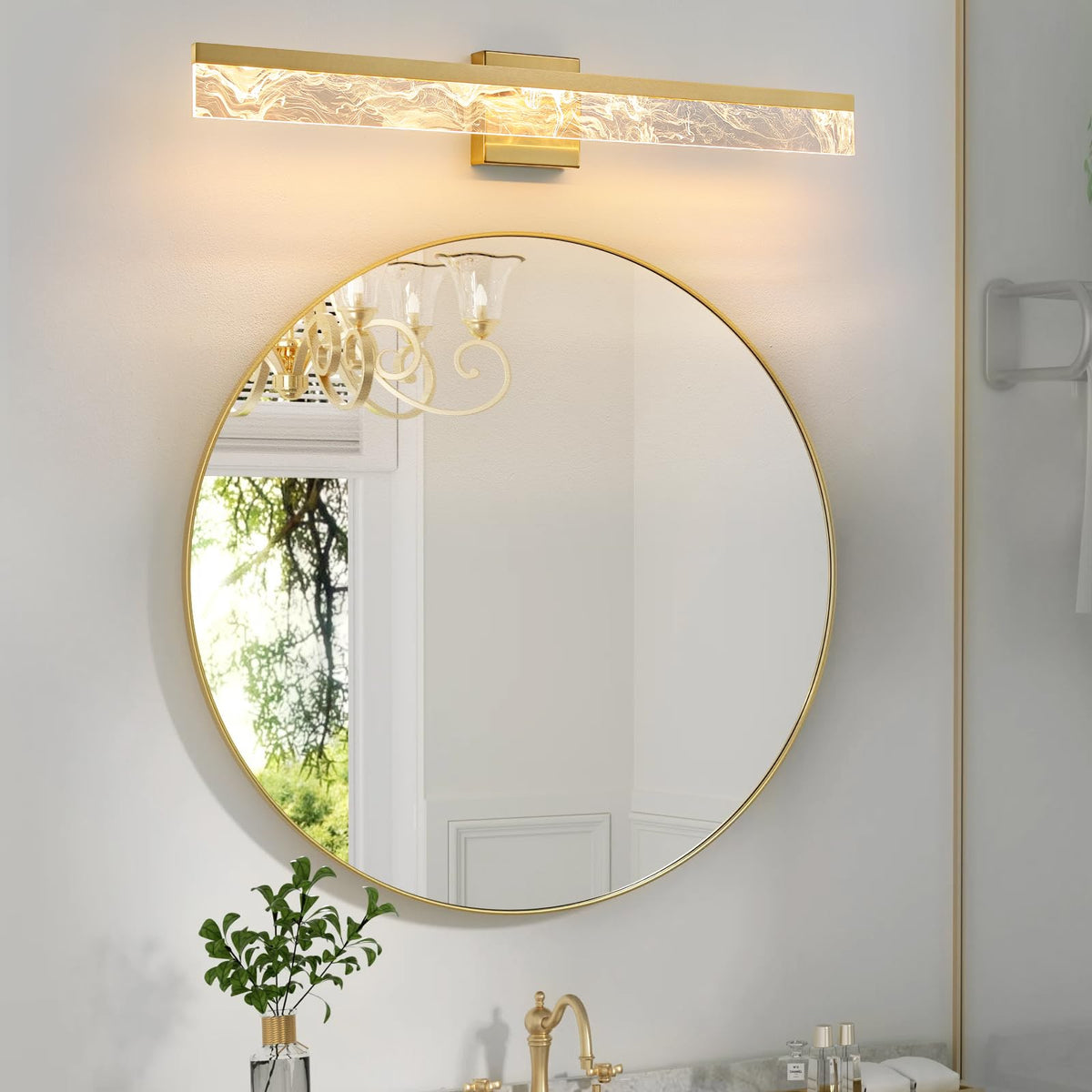 Gold Bathroom Light Fixtures (Gold / 32inch)