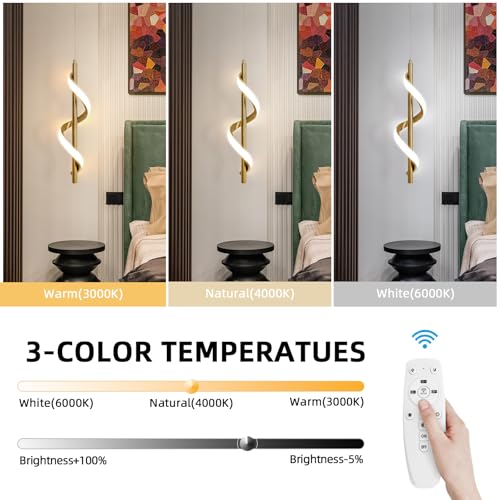 Gold Modern Led Pendant Light (Gold,Dimmable)