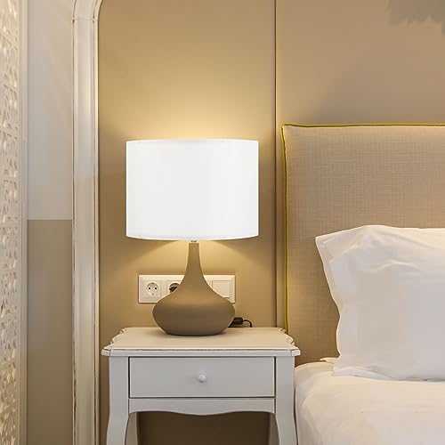 Drum Lamp Shades Set of 2 (White)
