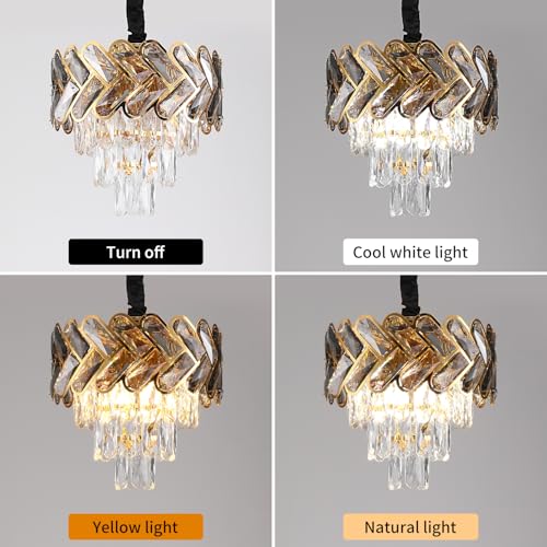 Modern Crystal Chandeliers 24in Round Top K9 Crystals Chandelier Adjustable Ceiling Light Fixture 5