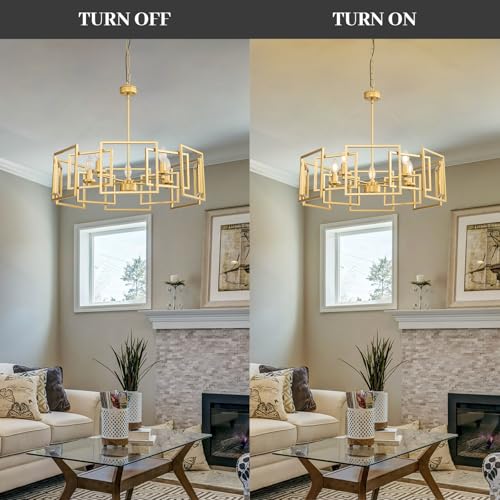 Farmhouse Industrial Geometric Chandelier