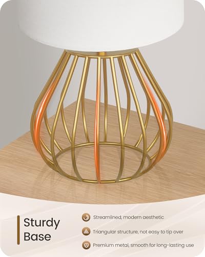 Gold Table Lamp (White + Gold)