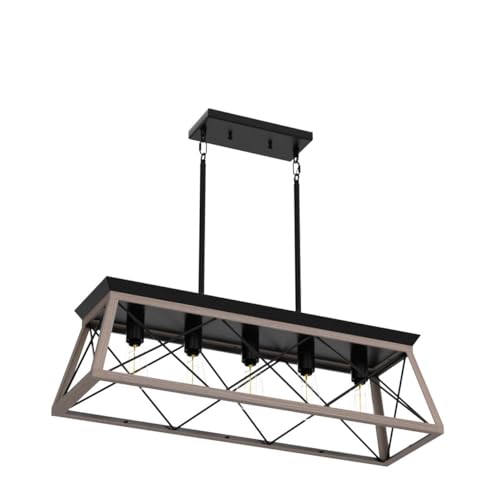 Farmhouse Chandeliers for Dining Room (Oak)