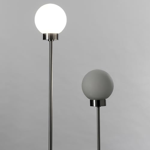 Small Lamps for Nightstand (Brushed Nickel/Frosted White)