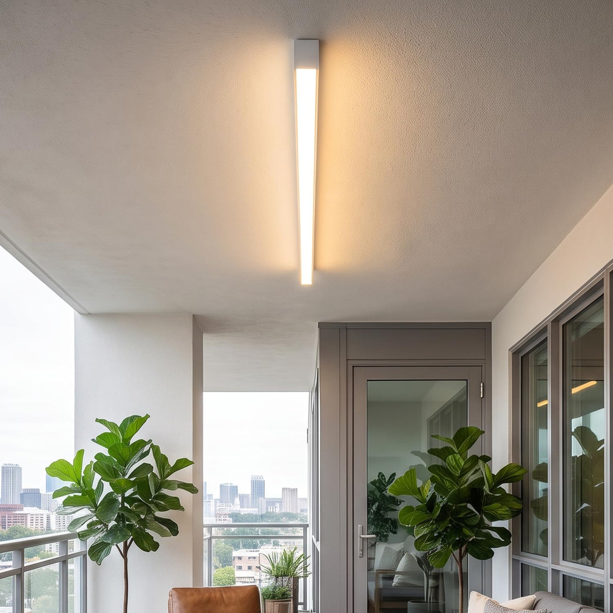white ceiling light LED (White / 59IN)