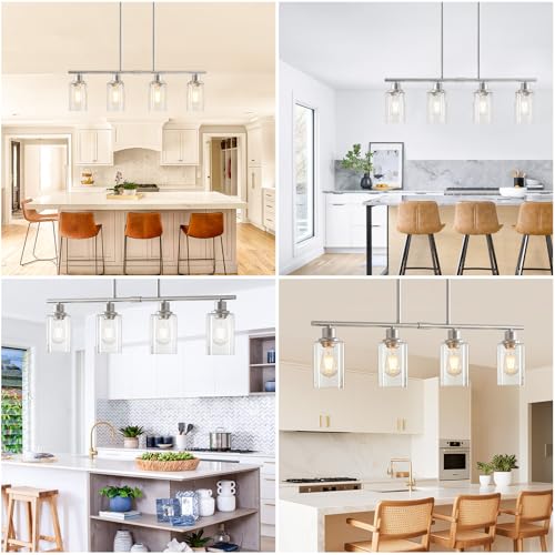 4 Light Kitchen Island Lighting (Brushed Nickel / 4-Light)