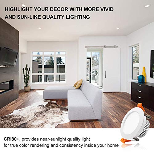 2 Inch LED Recessed Lighting (4000k (Natural White) / 1 Pack (White))