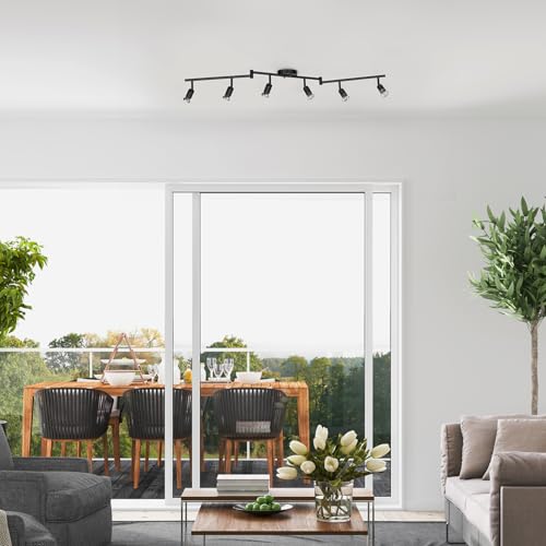 59693 6 Light Foldable Track Lighting Kit (Matte Black / 6-Light)