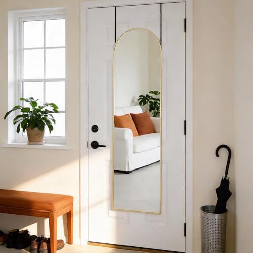47x14 Inch Arched Full Length Mirror (Gold-arched / 47"L x 14"W)