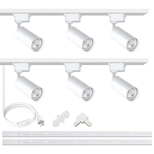 Plug in J&L Type LED Track Lighting Kits Dimmable Adjustable Angle Heads