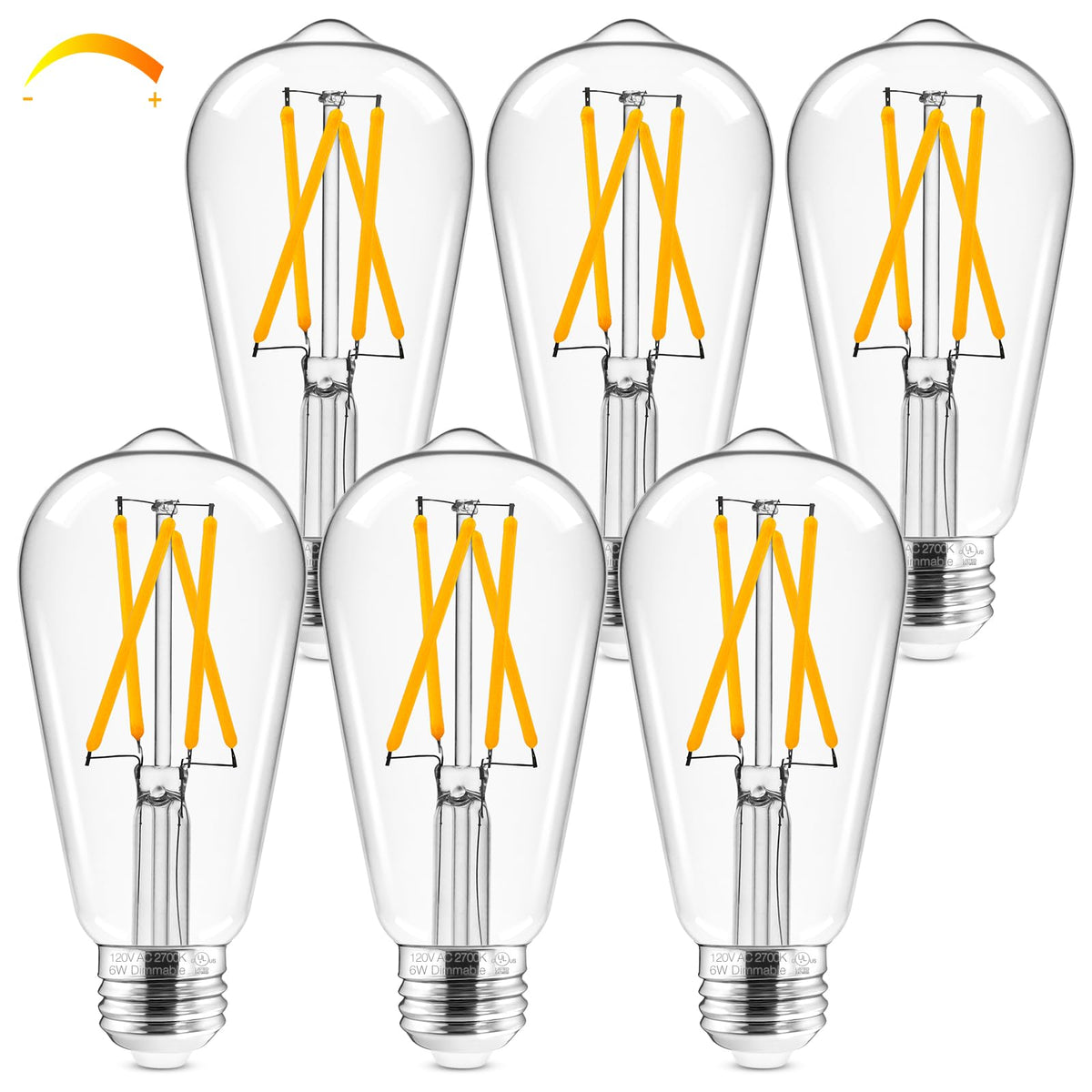 Edison Bulbs Dimmable (Warm White)