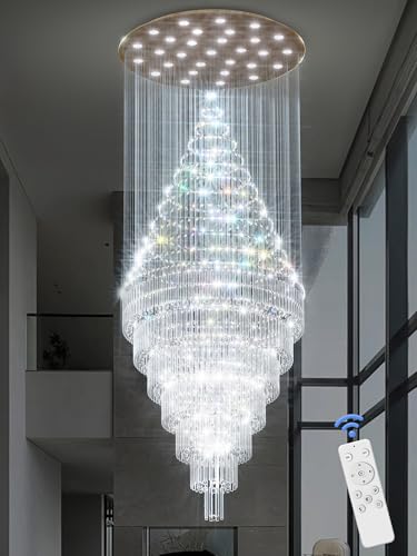 D59''X H120'' Modern Large Crystal Chandelier for High Ceiling (Gold / D59"X H120")