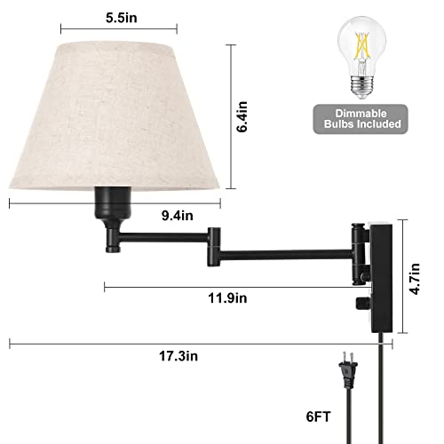 Wall Sconce Plug in (Beige / Medium)