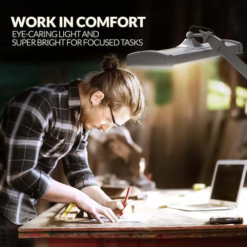 Ultra Bright 4500 Lumens Powerful Professional Eye Care LED Desk Lamp (White)