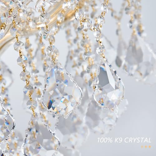 Gold Large Crystal Chandelier (24-Light/Gold)