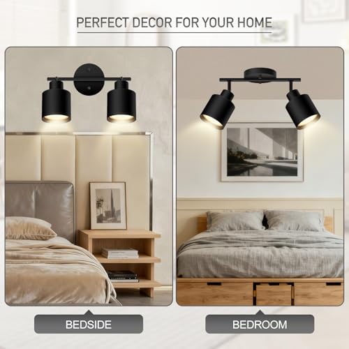 2 Light Led Track Lighting (2 light Black)
