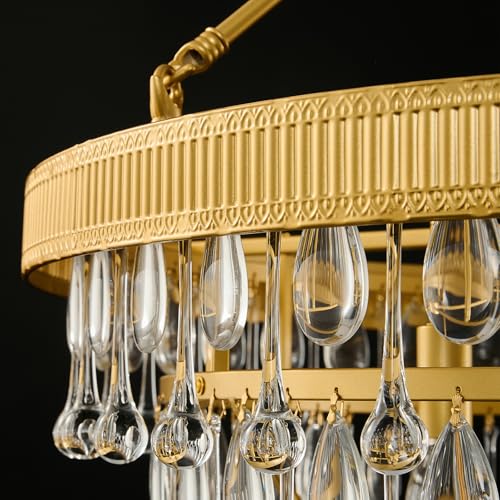 Gold Modern Raindrop Chandelier (Gold / 29")