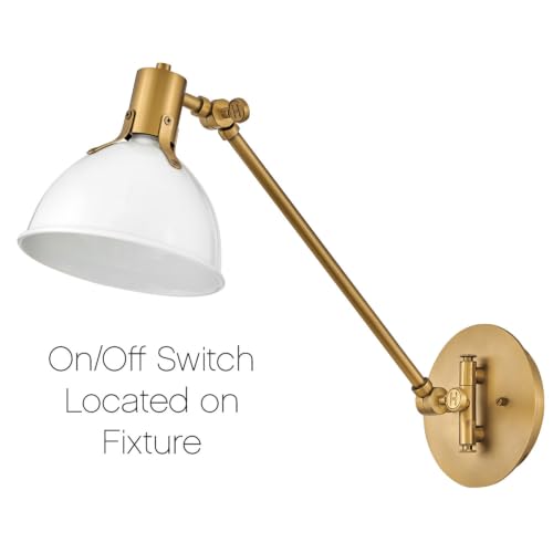 Argo Medium Swing Arm Wall Sconce (Polished White)