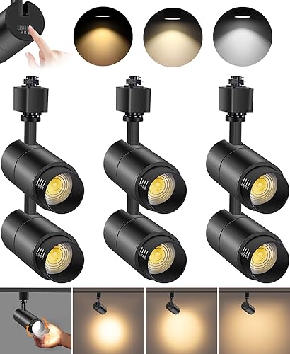 3 Color Zoomable 10W LED Track Lighting Heads H Type (Black)