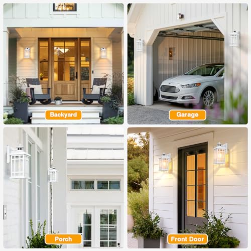 White Motion Sensor Outdoor Lights (White / Motion Sensor-2 Pack)