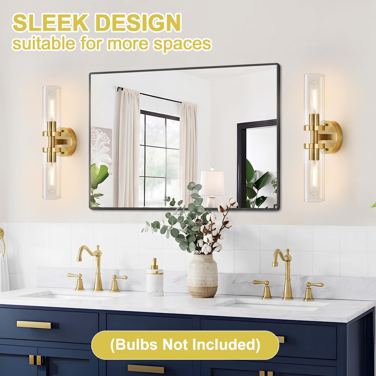 Hardwired Wall Sconces Set of Two (Brushed Gold / Hardwired-16 Inch-2PC)