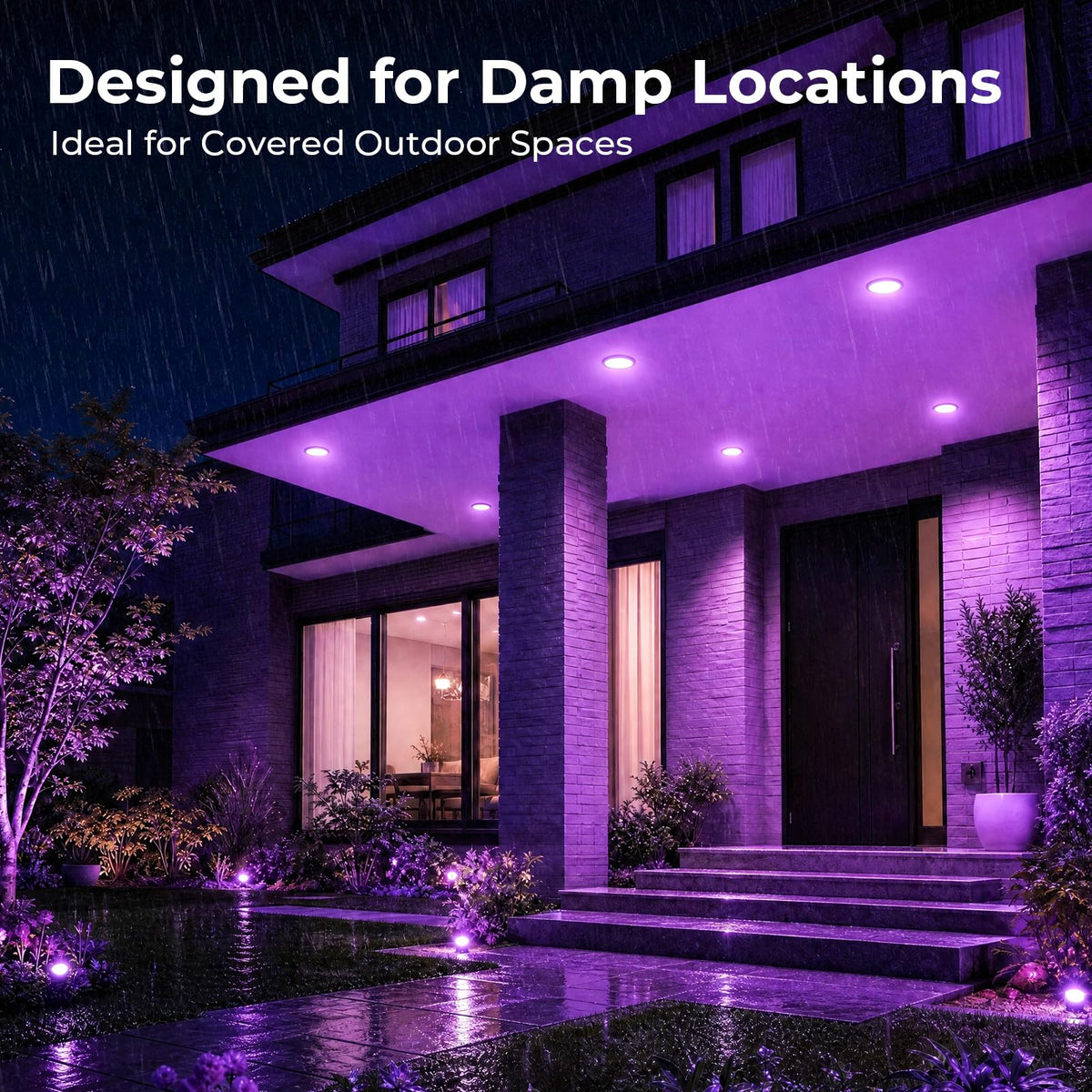PAR38 Dimmable Purple Light Bulb (Purple / 2 Pack)
