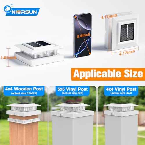 4x4 Post Solar Lights Color Changing (White)