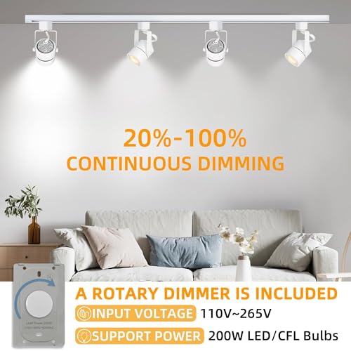 Track Lighting Heads with GU10 3CCT Adjustable White 12 Lights (White)