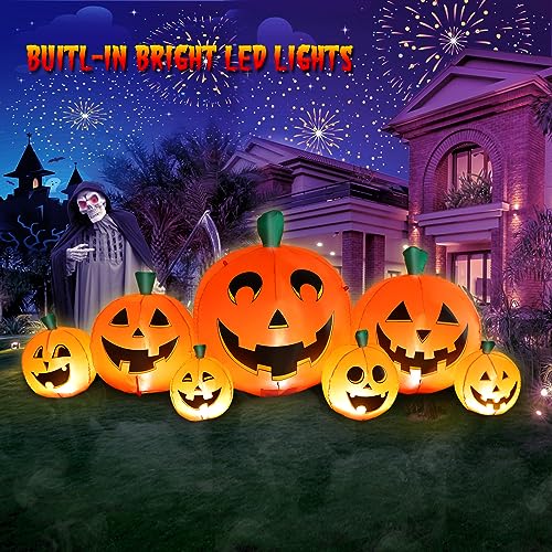 Halloween Inflatable Pumpkin Outdoor Decoration (8.5FT Pumpkin)