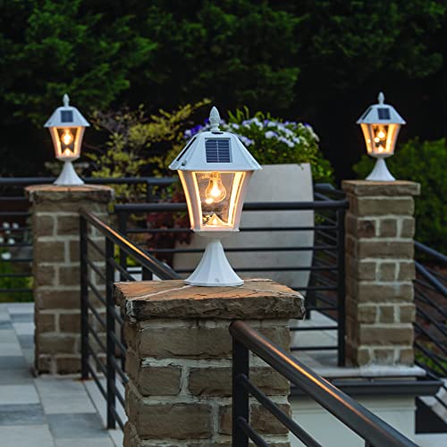Baytown II Bulb White Outdoor Solar Light (White Traditional Design Lamp Only)