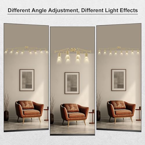 8 Light Track Lighting Fixtures Ceiling (8 light-gold)