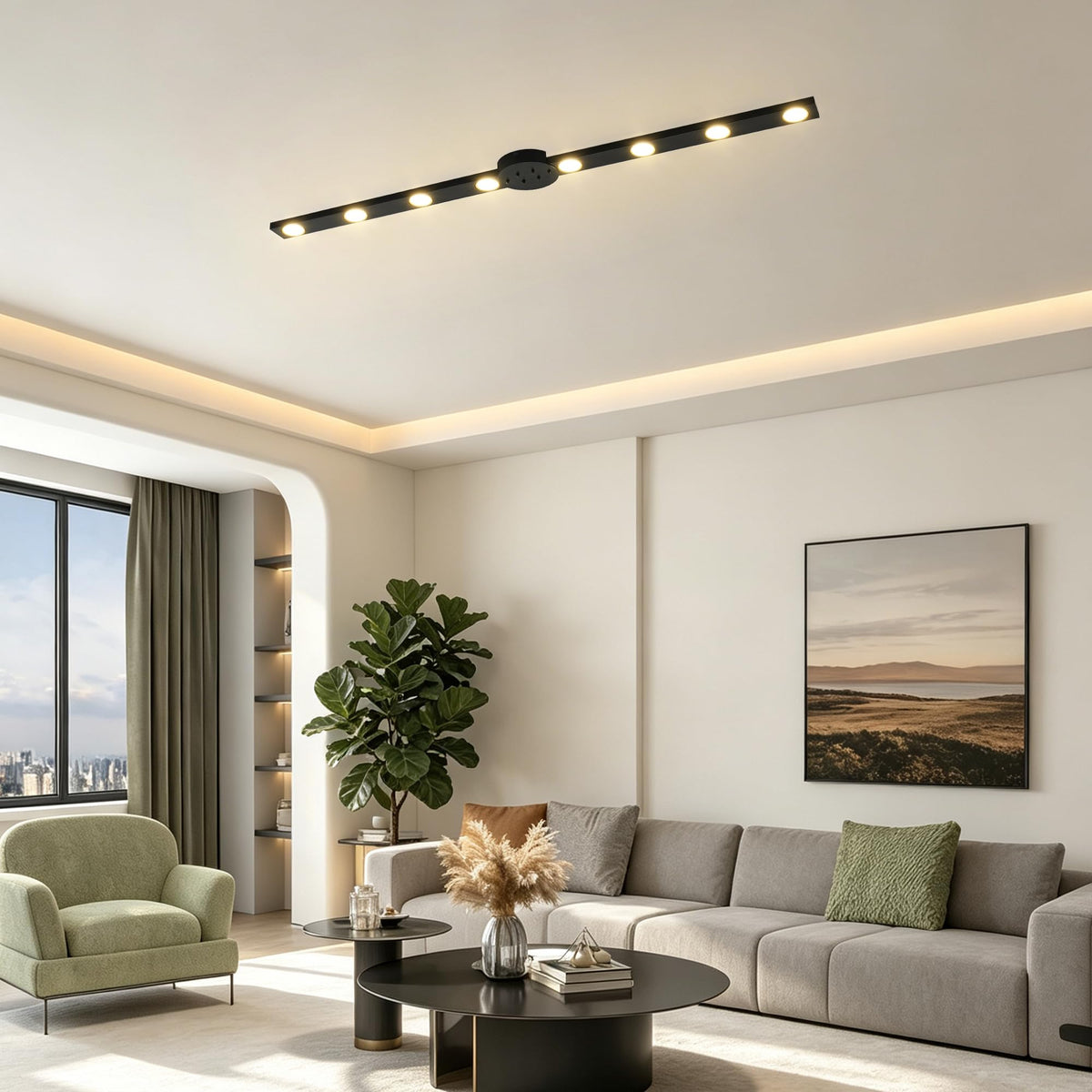 Modern Ceiling Light Track Lighting (Black)