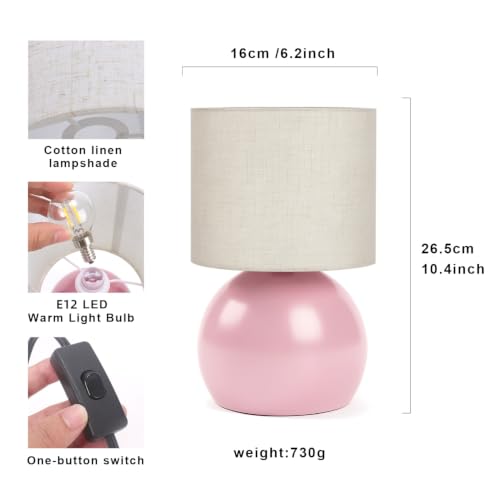 Modern Pink Table Lamp Set of 2 (Pack of 2 / Pink of 2)