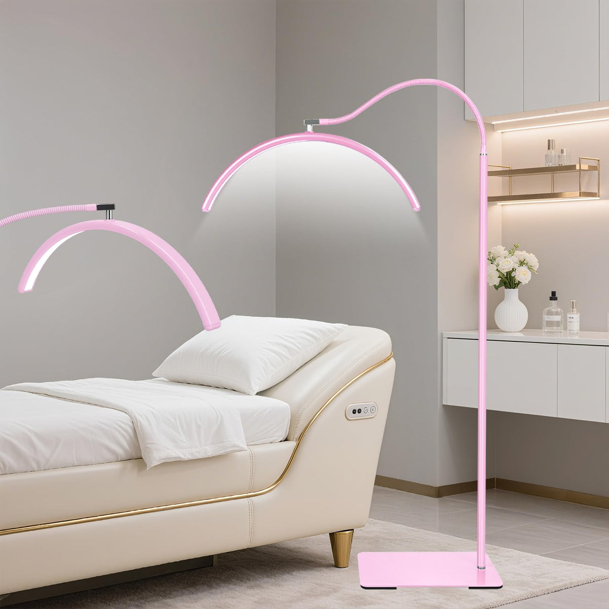 Half Moon Lash Light for Eyelash Extensions & Estheticians (Pink)