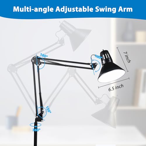 Swing Arm Desk Lamp for Home Office 360°Adjustable