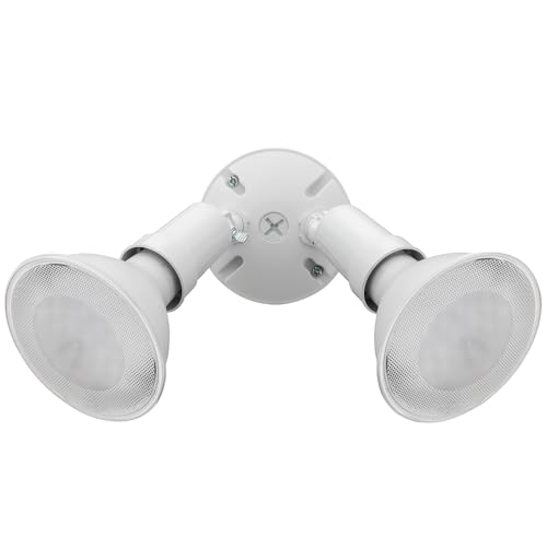 Outdoor Flood Light Fixture (White / 6-Pack / Switch On and Off)