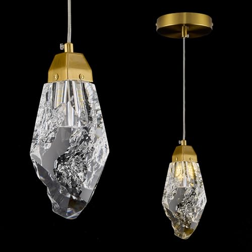 Gold Crystal Pendant Light (Prism Gold)